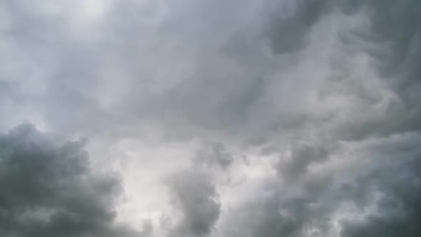 Storm Clouds Are Moving in Sky, Timelapse.