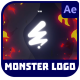Horror Monster Logo Opener for After Effects - VideoHive Item for Sale