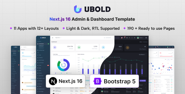 UBold - Next.Js 16 Admin & Dashboard Template