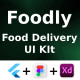 Foodly App ANDROID + IOS + FIGMA + XD | UI Kit | Flutter | Food Delivery & Order Premium App