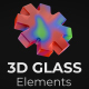 3D Glass Colorful Elements – Vibrant Transparent Shapes Pack MOGRT - VideoHive Item for Sale