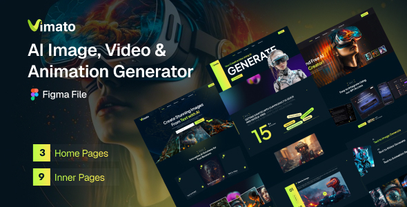Vimato - AI Image, Video & Animation Generator Figma Template