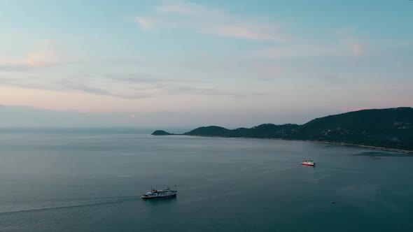 Ferry arriving to Nathon, Koh Samui, Thailand