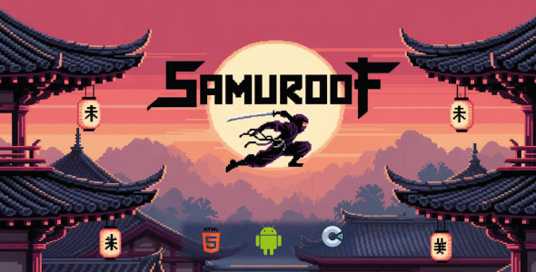 Samuroof – Roof Jump Arcade (HTML5 & Android) in Construct 3 Game