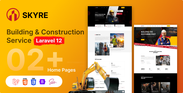 Skyre - Building & Construction Services Laravel 12 Template