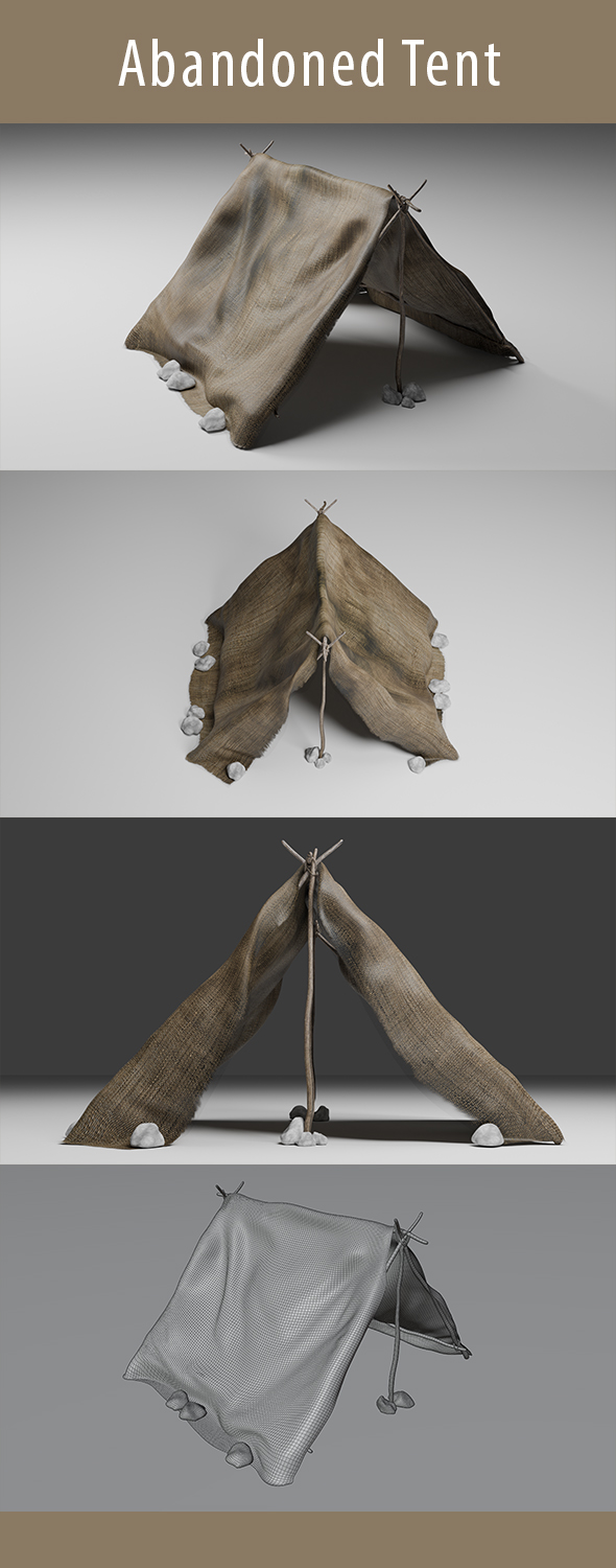 Abandoned Tent 3d Model