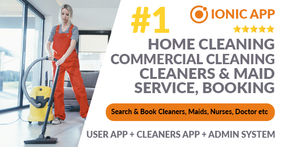 Home Cleaning Service Booking Search & Book Residential Commercial Dry Cleaners Laundry Business App
