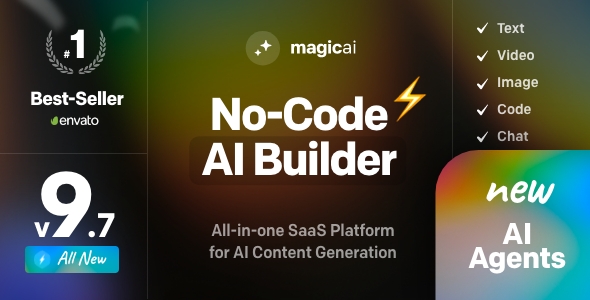 Get MagicAI - OpenAI Content, Text, Image, Video, Chat, Voice, and Code Generator as SaaS (Extended)
