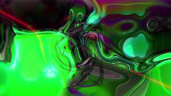 Abstract background oily colorful liquid animation