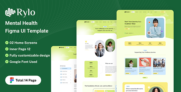 Rylo - Mental Health Figma UI Template