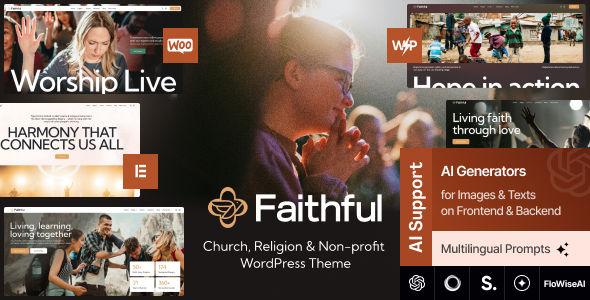 Faithful - Church & Religion Non-profit WordPress Theme