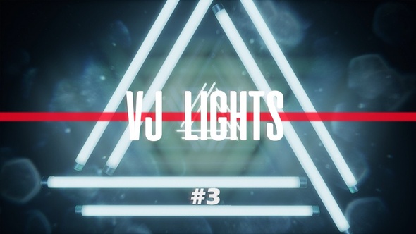 VJ Neon Double Triangular Lights Loops Ver.3 - 3 Pack alt