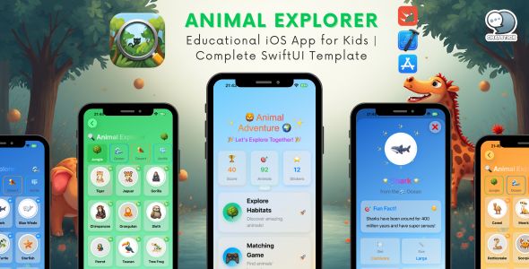 Animal Habitats Explorer – Educational iOS App for Kids | Complete SwiftUI Template