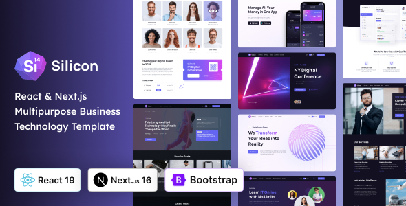 Silicon – React 19 & NextJs 16 Business & Technology Template