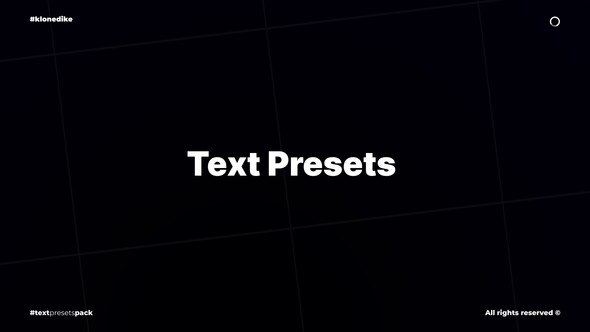 Text Presets  After Effects