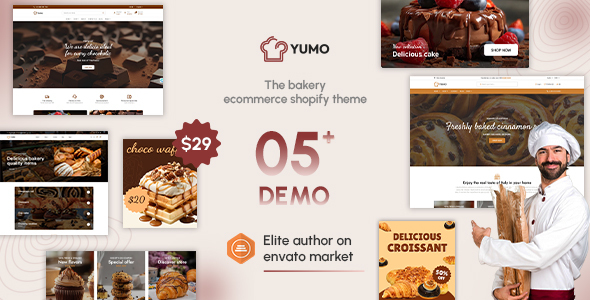 Yumo – The Bakery, Food, Chocolate & Cake Pastry eCommerce Shopify Theme