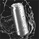 Silver 550ml Can With Droplets - Soda Falling in Water Drops - 3DOcean Item for Sale