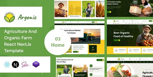 Argonic – Agriculture & Organic Farm React JS Template