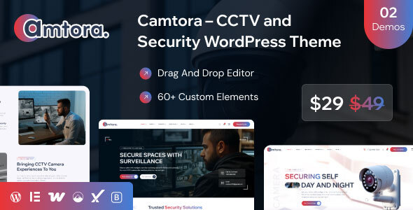 Camtora - CCTV and Security WordPress Theme