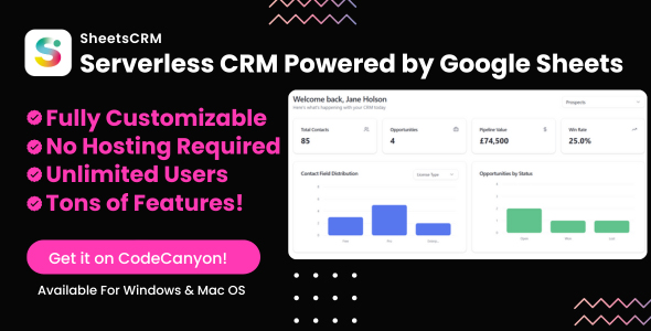 SheetsCRM – The Serverless CRM Powered by Google Sheets