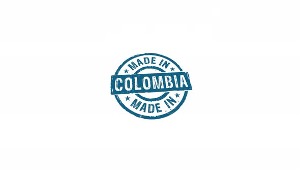 Made in Colombia stamp and stamping isolated alt