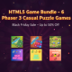 HTML5 Game Bundle – 6 Casual Puzzle Games (Match 3, Mahjong, Merge) - CodeCanyon Item for Sale