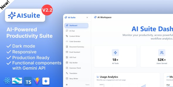 AI Suite – React Frontend Application with Gemini AI Integration