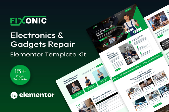 Fixonic - Electronics & Gadgets Repair Services Elementor Template Kit