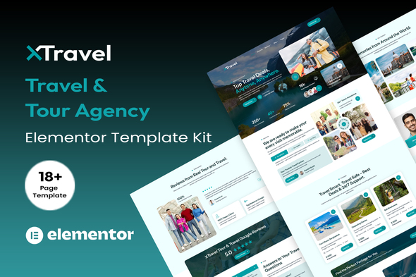 XTravel - Travel & Tour Agency Elementor Template Kit