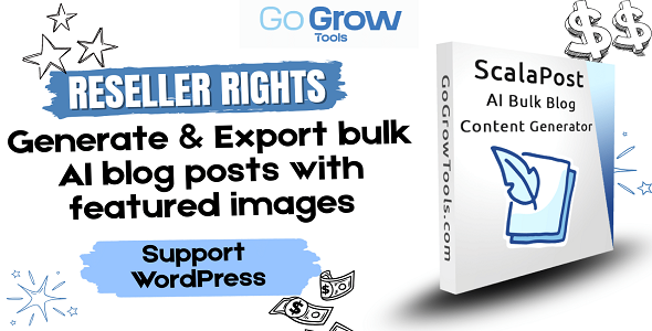 ScalaPost : AI Bulk Blog Content Generator | Export To WordPress | SEO Optimized | Reseller Rights