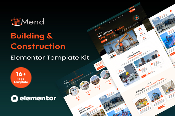 MendCraft - Building & Construction Elementor Template Kit