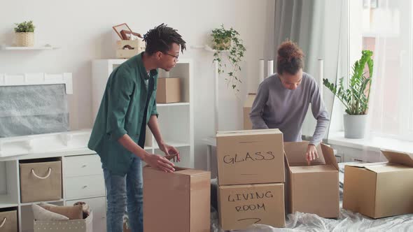 People Packing Things for Move