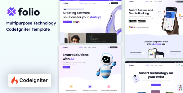 Folio - CodeIgniter Multipurpose Technology Template
