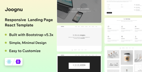 Joognu - React Minimal Portfolio Template