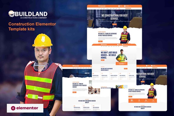 Buildland - Construction Business Elementor Template Kit