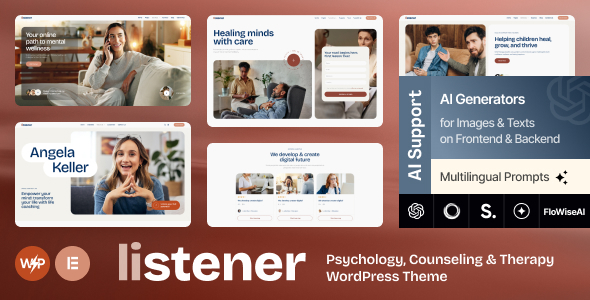 Listener - Psychology, Counseling & Therapy WordPress Theme