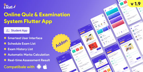 iTest - Online Quiz & Examination System Flutter Mobile App