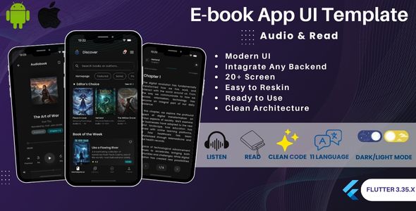 Biblify E-book - Flutter E-book UI kit