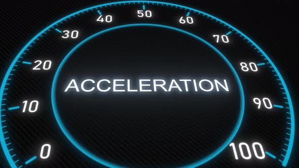 Acceleration Futuristic Meter or Indicator