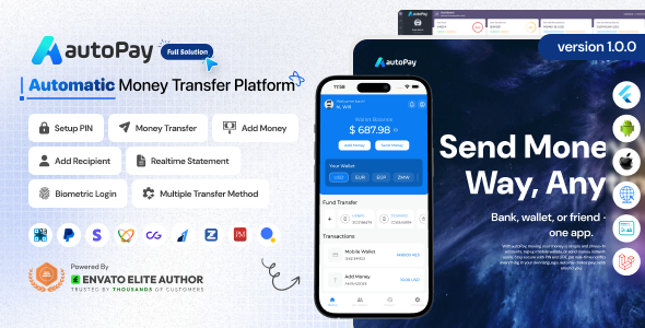 autoPay - Digital Wallet and Money Transfer Solution