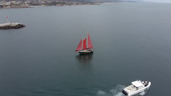 Sailboat at Newport Bay