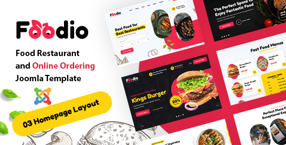 Foodio - Fast Food & Restaurant Joomla Template
