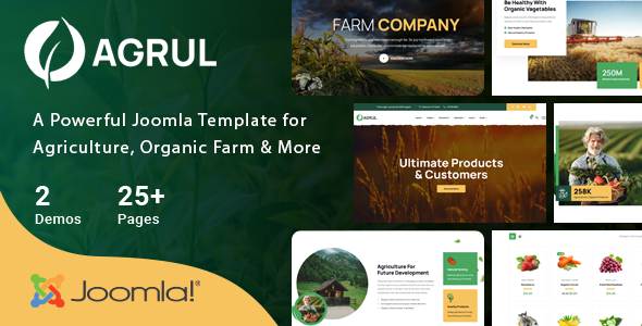 Agrul - Organic Farm Agriculture Joomla Template | Farmer