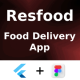 ResFood ANDROID + IOS + FIGMA | UI Kit | Flutter | Food Delivery App | Free Figma File