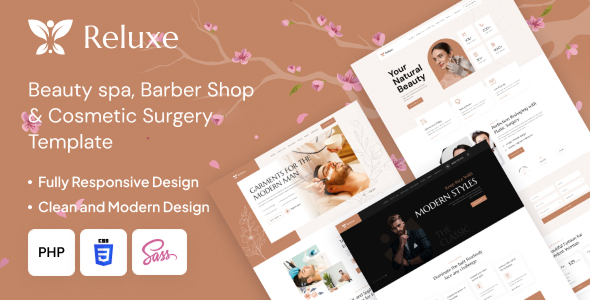 Reluxe – Elegant Spa & Barber PHP Website Template