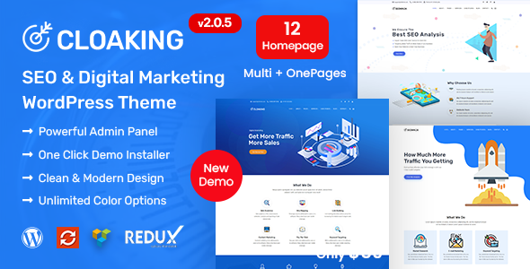 Cloaking - SEO & Digital Marketing Agency WordPress Theme