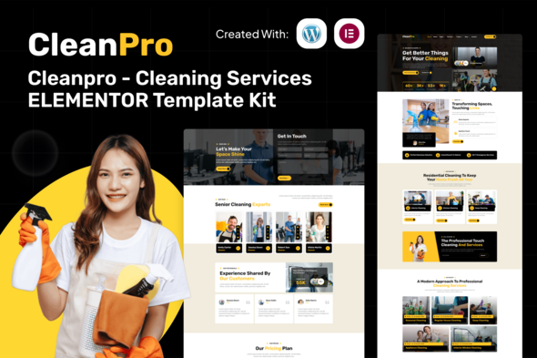 Cleanpro - Cleaning Services Elementor Template Kit