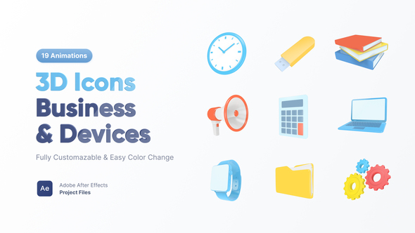 3D Icons | Business & Devices