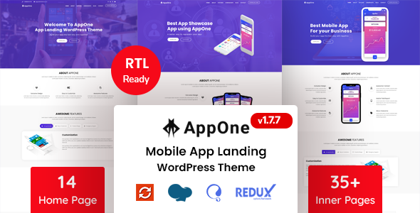 AppOne - App Landing WordPress Theme