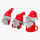 Christmas Gnome Decoration Set M1 - 3DOcean Item for Sale